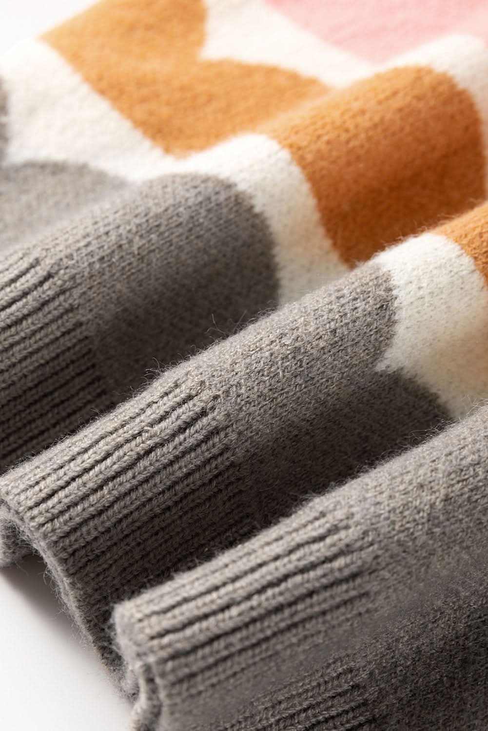 Chic yellow striped balloon sleeve sweater - Love Salve